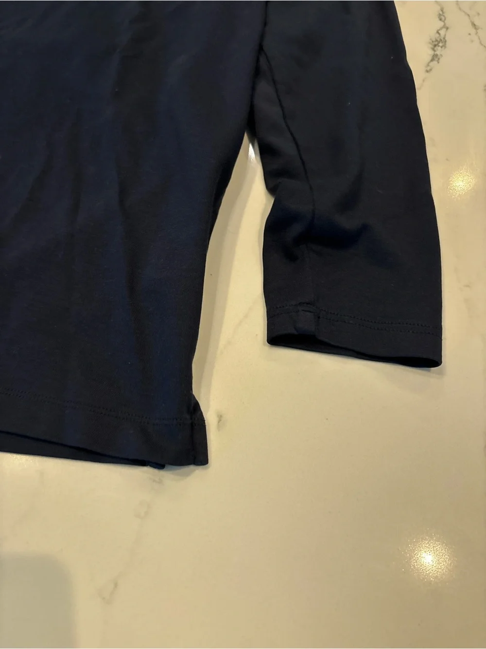 Banana Republic Navy Luxury Touch Performance Crewneck Tee